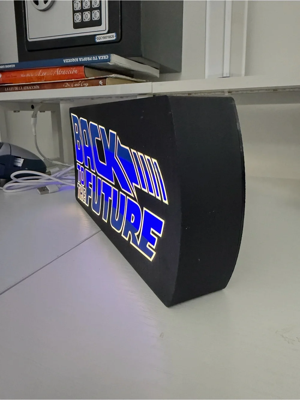 Back to the Future Illuminated Wall Sign - Blue and Black